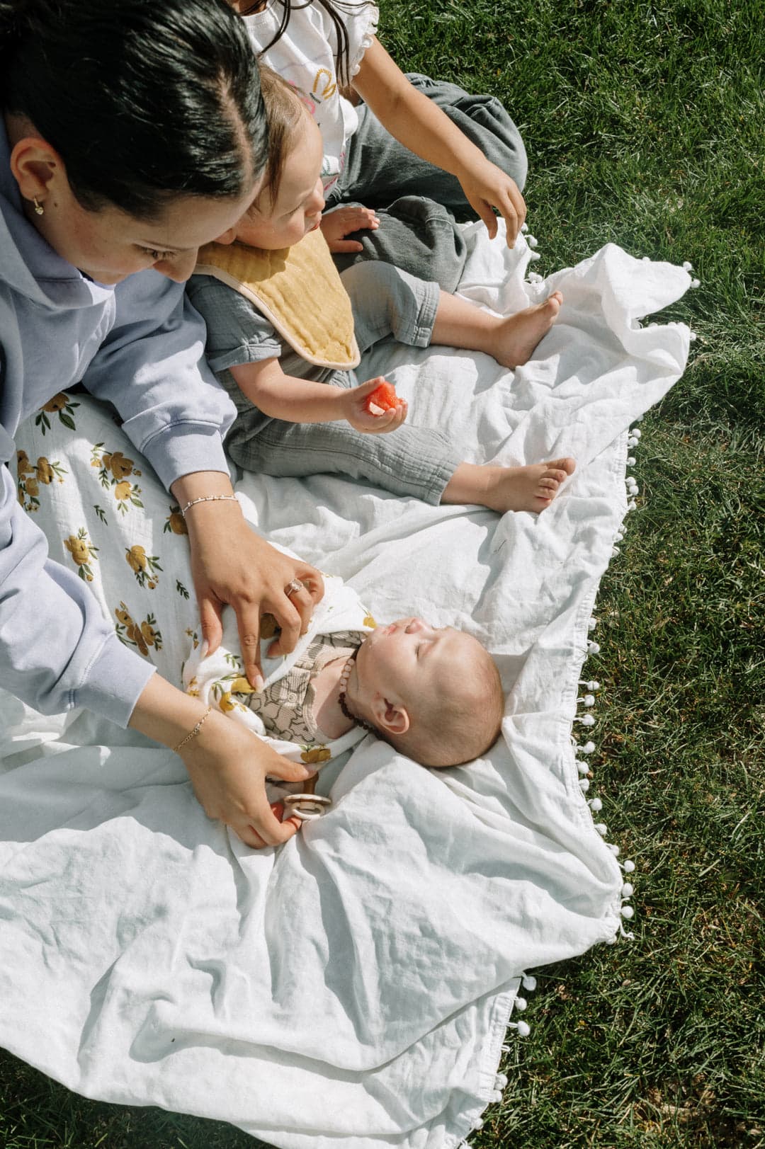 Organic muslin product photography